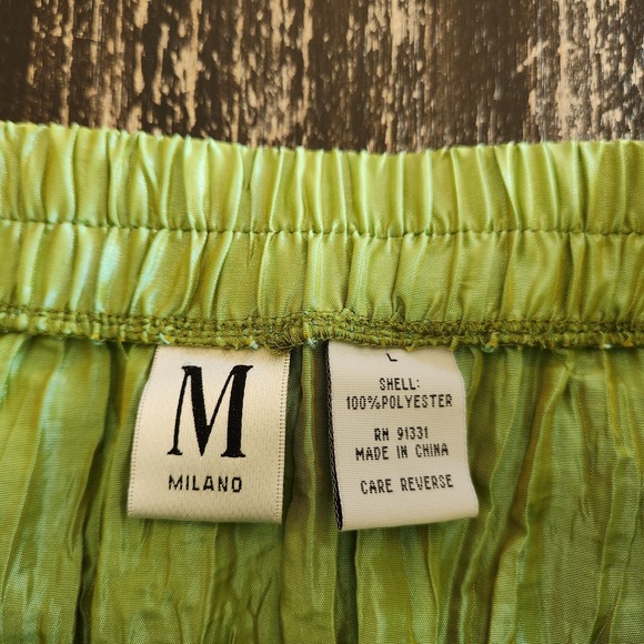 Miland Iridescent Green Maxi Skirt Jacket Set Large Mermaidcore Fairycore Whimsy - Picture 10 of 15